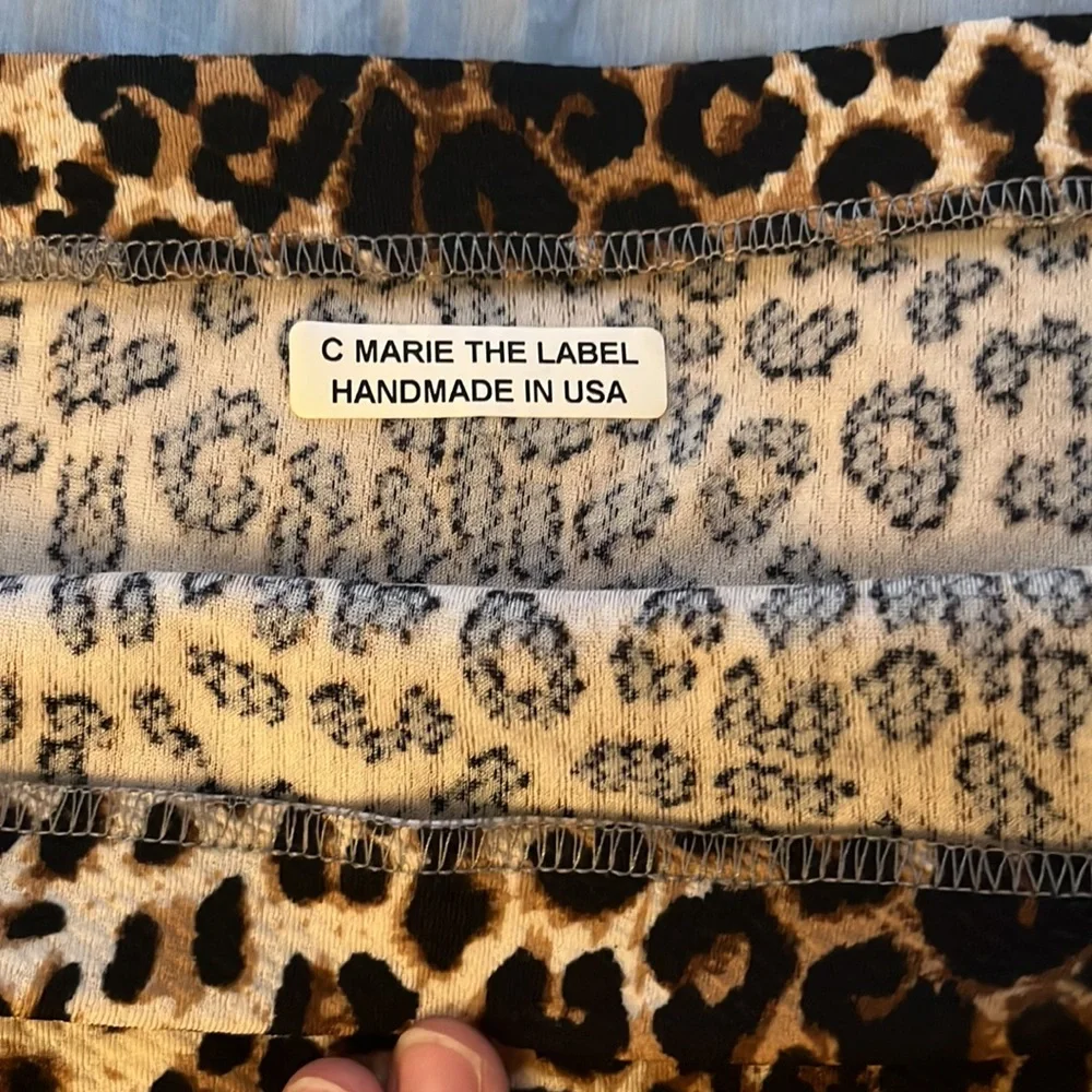 SALE Donating 10/3 Handmade Cheetah Print Skirt - Picture 3 of 3